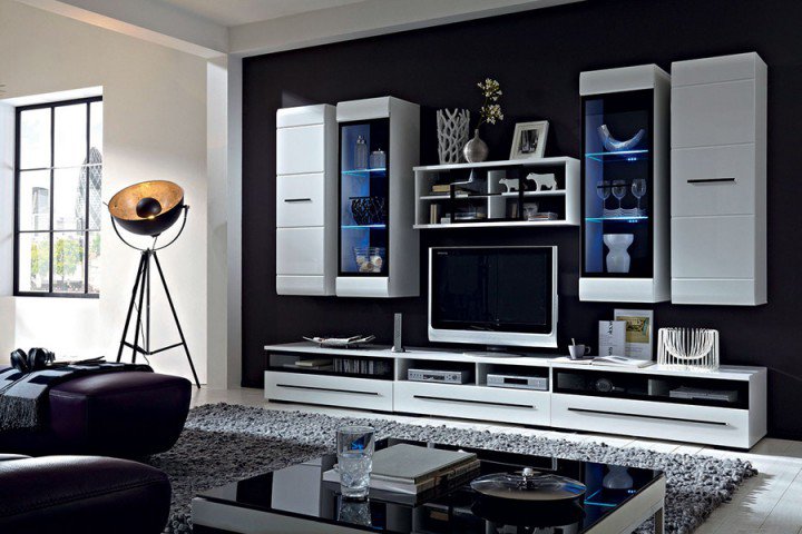 Вітальня 1 FEVER  BRW білий