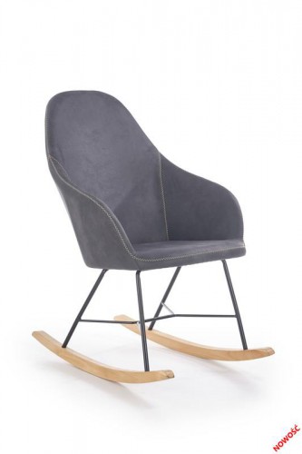 Крісло-гойдалка HALMAR LAGOS Темно-сірий