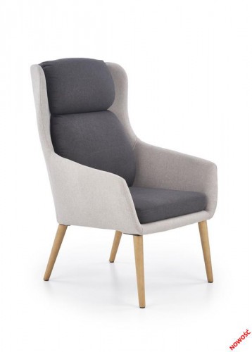 Крісло HALMAR PURIO Світло і темно-сірий