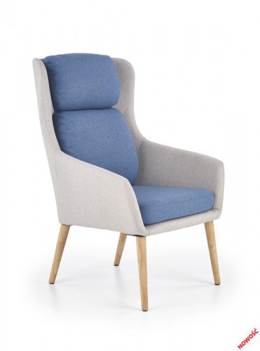 Крісло HALMAR PURIO Світло-сірий Синій