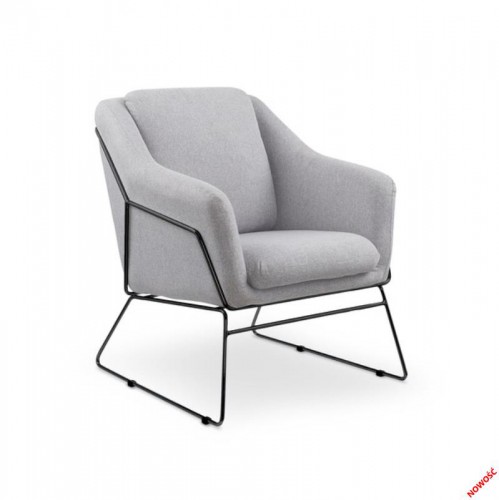 Крісло HALMAR SOFT 2 Чорний Світло-сірий