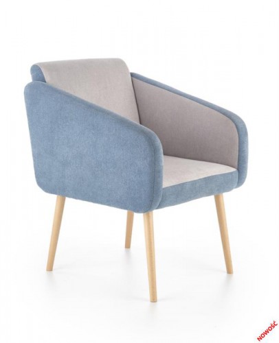 Крісло HALMAR WELL Сірий Бірюзовий