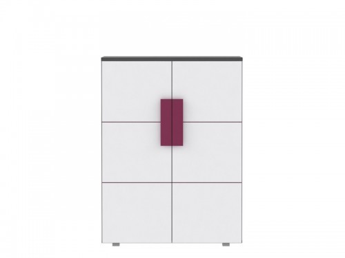 Тумба LBLK40-P83 LIBELLE FORTE серый матовый/белый/фиолетовый