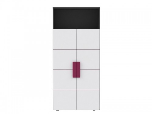 Стеллаж LBLR82-P83 LIBELLE FORTE серый матовый/белый/фиолетовый