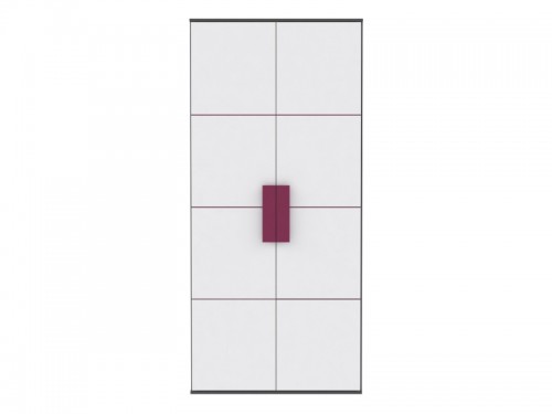 Шкаф LBLS82-P83 LIBELLE FORTE серый матовый/белый/фиолетовый