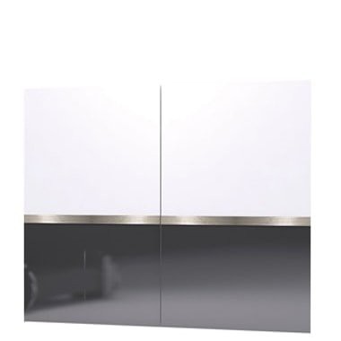 Двері розсувні GLOSSY 02   SZYNAKA білий блиск /графітовий блиск