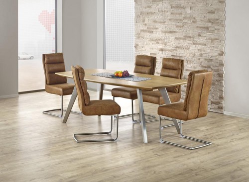 Обеденный стол Halmar Goliat 160x90x76 см Ясень натуральный