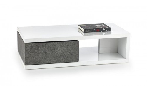 Журнальний столик HALMAR IMPALA Білий Бетон