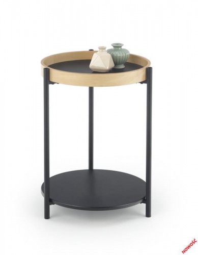 Журнальний столик HALMAR ROLO Чорний Дуб натуральний