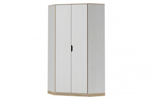 Шафа-купе 2-дверна кутова Happy 04 SZYNAKA біла сибірська модрина / бук