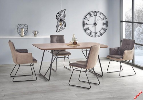 Обідній стіл HOUSTON Halmar 180/90/76 Горіх-Чорний