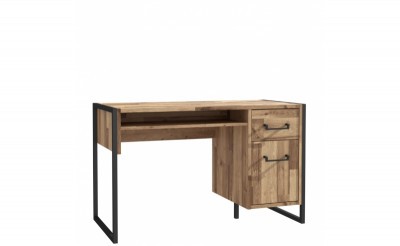 Стол письменный HUDB211R-D76 Hud FORTE Бетон темно серый | дуб