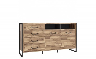 Комод HUDK231-C791 Hud FORTE Бетон темно серый | дуб