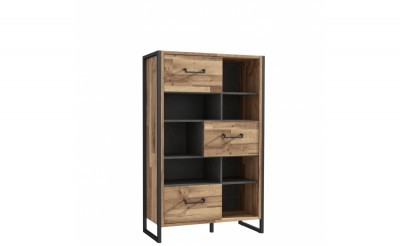 Стелаж HUDR423-C791 Hud FORTE Бетон темно сірий | дуб