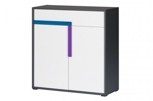 Тумба IKAR 10 SZYNAKA графит / белый