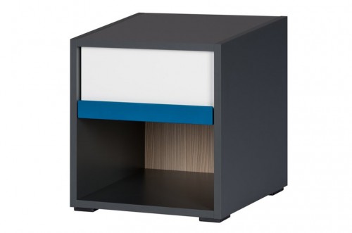 Тумба прикроватная IKAR 51 SZYNAKA графит / белый / сосна Авола
