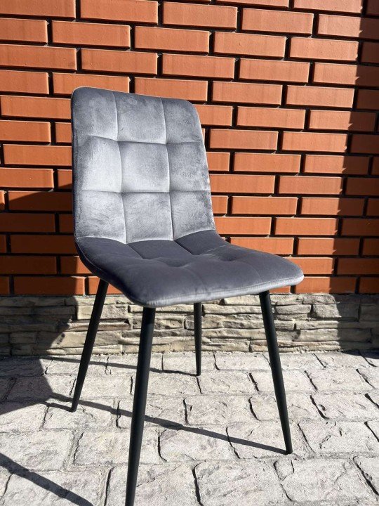 Стілець RoNi MiLa сірий/чорний