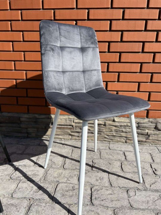 Стілець RoNi MiLa сірий/білий