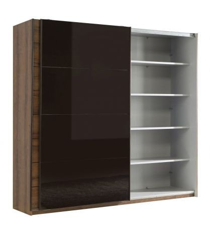 Шкаф-купе JWS328E3 Jawa Forte дуб темный / черный глянец