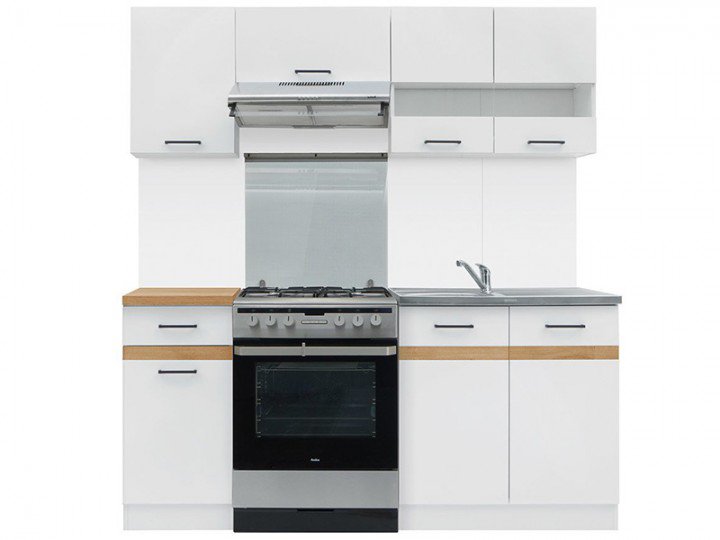 JUNONA LINE 180 Кухня белый/белый глянец BRW