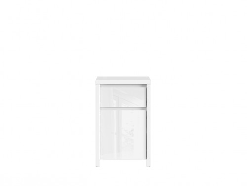 Комод KOM1D1SP Kaspian BRW білий / білий глянець