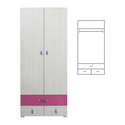 Шафа КМ2 Komi Meblar ясен komi / блакитний або ясен komi / рожевий