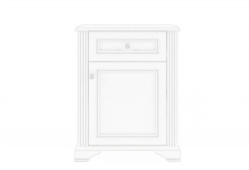 Комод 1D1S вайт Гербор ясень снежный / сосна