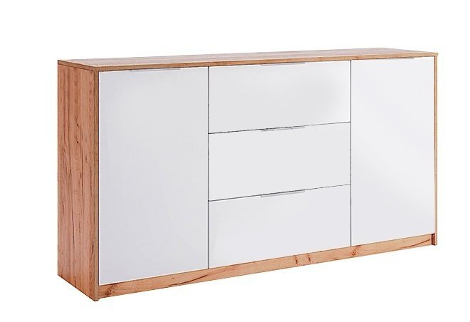 Комод 2дв 3шх 1,6м Асти MiroMark Дуб крафт/глянец белый