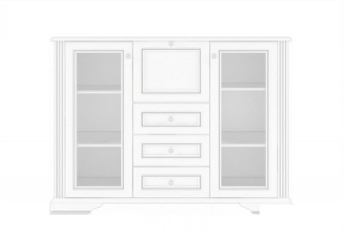 Комод 2W3S1B вайт Гербор ясень снежный / сосна