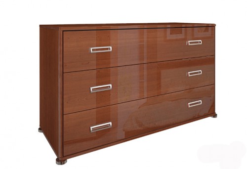 Комод 3шх Bella МіроМарк BL-63-VN Глянець Ваніль/Вишня Бюзум