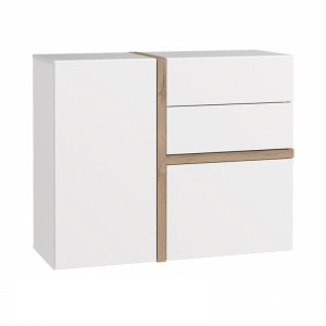 Комод Bianko BIKK221 Forte Дуб Бьянко/Белый глянец