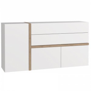 Комод Bianko BIKK233 Forte Дуб Бьянко/Белый глянец