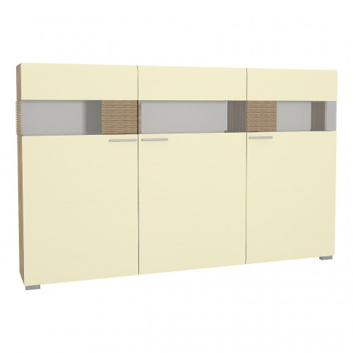 Комод-витрина Bolonia Е Blonski дуб каньон/крем глянец