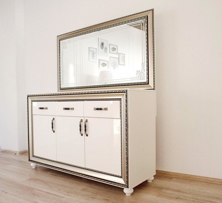 Комод с зеркалом Embawood Элизабет White