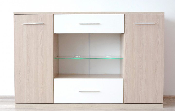 Комод Embawood Хельсинки White, Oak rhodos light