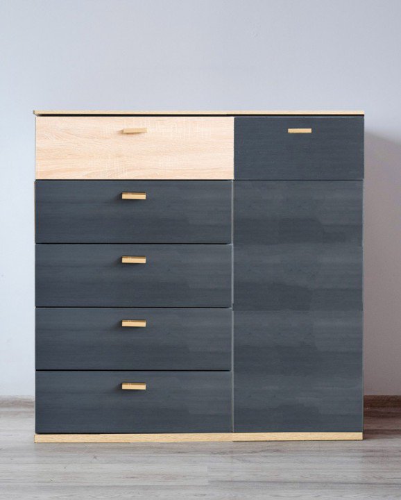 Комод W1000 Embawood Капри Oak sonomo / Grey
