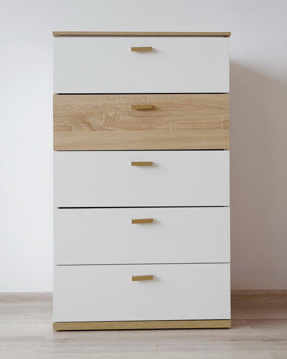 Комод W600 Embawood Верона Белый, Дуб Сонома