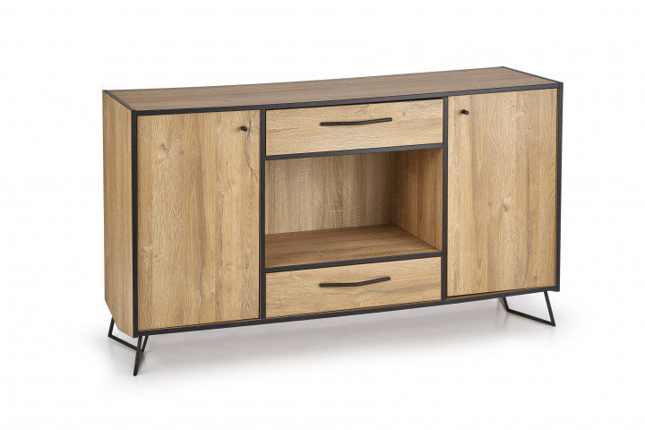 Комод Halmar Lockheed KM-1 Дуб грандсон / Черный