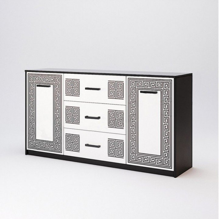 КОМОД Віола 2дв 3шх 1,6 VL-167-WB MiroMark білий / чорний