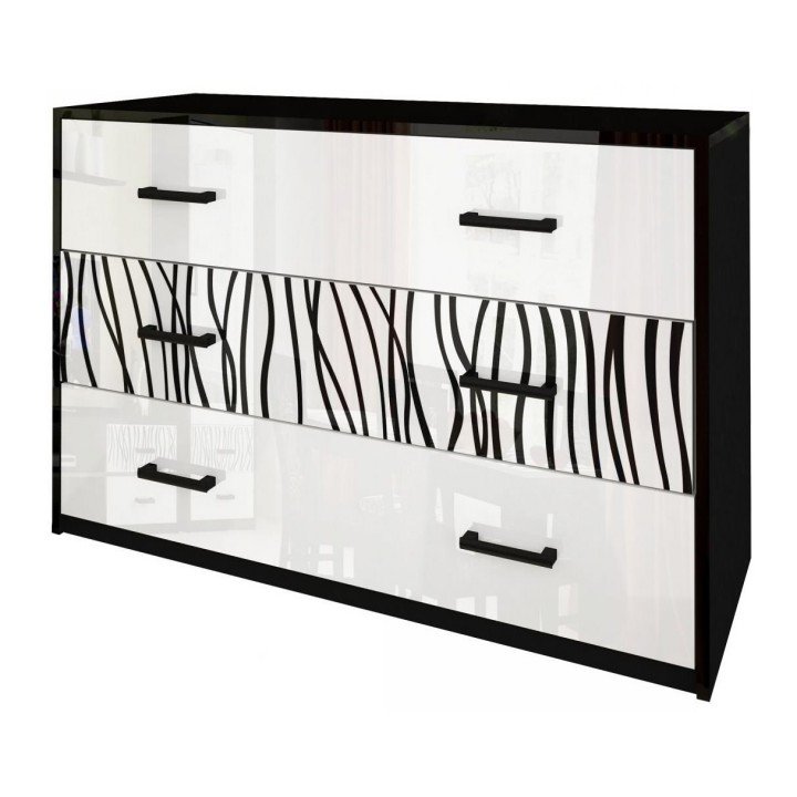 КОМОД Терра 3шх TR-63-WB MiroMark белый/черный