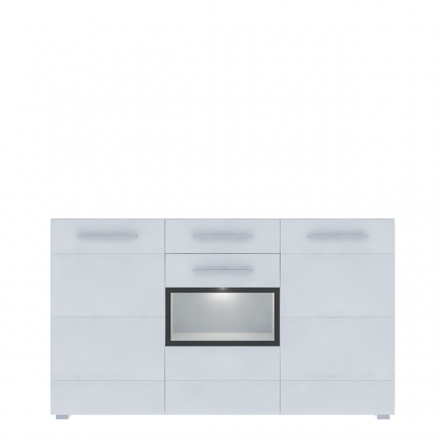 Комод-витрина Barry C Blonski нимфея альба/белый снег