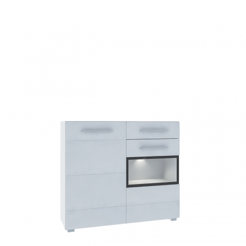 Комод-витрина правый Barry D Blonski нимфея альба/белый снег