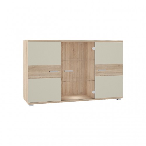 Комод-витрина Cleo E Blonski дуб Сонома/сахара глянец