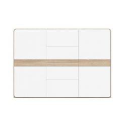 Комод KOM2D4S ЛИБЕРТИ БРВ  дуб Сонома / белый глянець