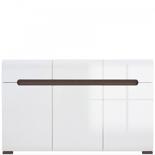 Комод KOM3D3S/8/15 АЦТЕКА БРВ белый / венге магия