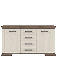 Комод KOM2D4S МАРСЕЛЬ Гербор  ясень снежный / дуб сонома трюфель