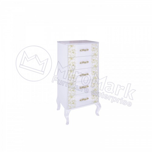 ​КОМОД Пиония 5шх МироМарк глянец белый
