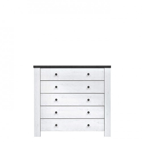 Комод 5S АНТВЕРПЕН Гербор ясен снежный/дуб мореный