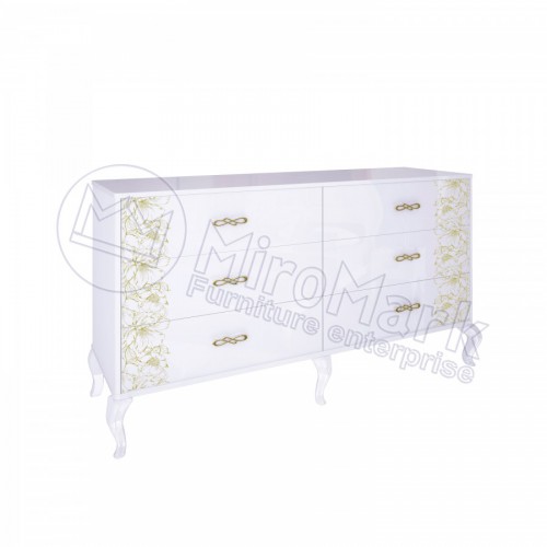 ​КОМОД Пиония 6шх МироМарк глянец белый
