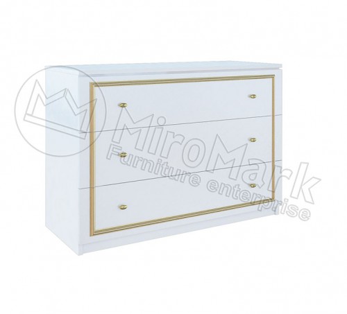 КОМОД Єва 3шх МіроМарк  білий/золото